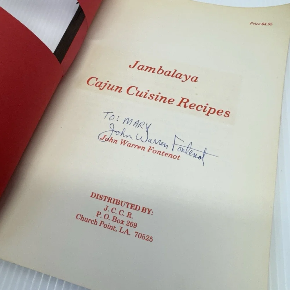 Jambalaya Cajun Cuisine Recipes John Warren Fontenot 1976 Church Point Louisiana